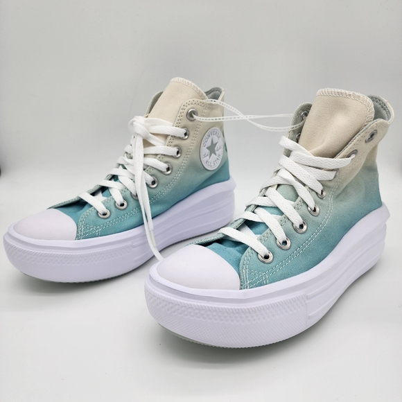 Converse Women's High-Top Sneakers - Mint and Cream - Picture 13 of 16